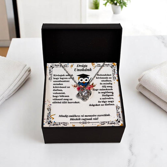 Drága Unokánk -  Ballagási Nyaklánc - A02-Z01 - fonott mintás szerencsehozó nyaklánc 😍