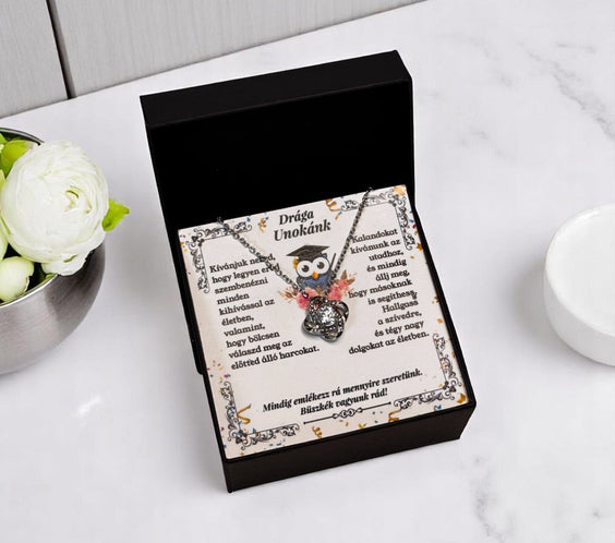 Drága Unokánk -  Ballagási Nyaklánc - A02-Z01 - fonott mintás szerencsehozó nyaklánc 😍