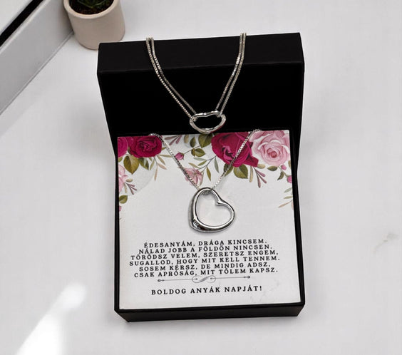 Drága Édesanyám -  Boldog Anyáknapját - A11-Z08 - karkötő és nyaklánc egyben 😍