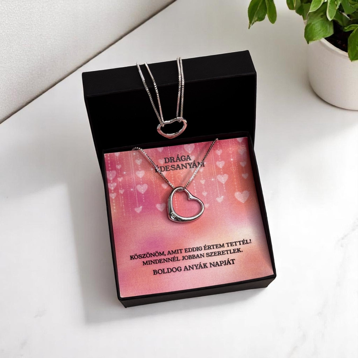 Drága Édesanyám -  Köszönöm amit eddig értem tettél - A17-Z11 - karkötő és nyaklánc egyben 😍
