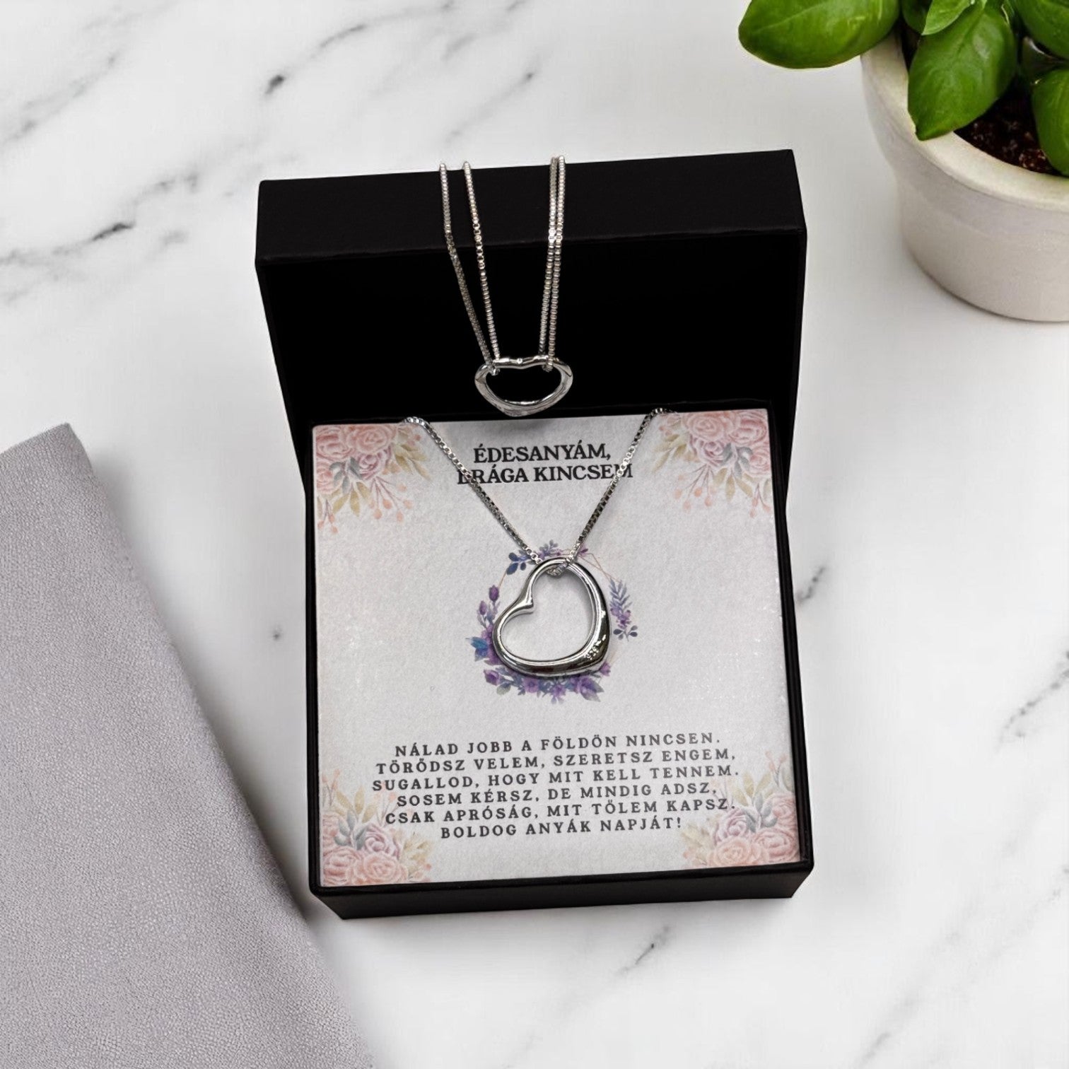 Édesanyám, drága kincsem -  Boldog Anyáknapját - A18-Z12 - karkötő és nyaklánc egyben 😍