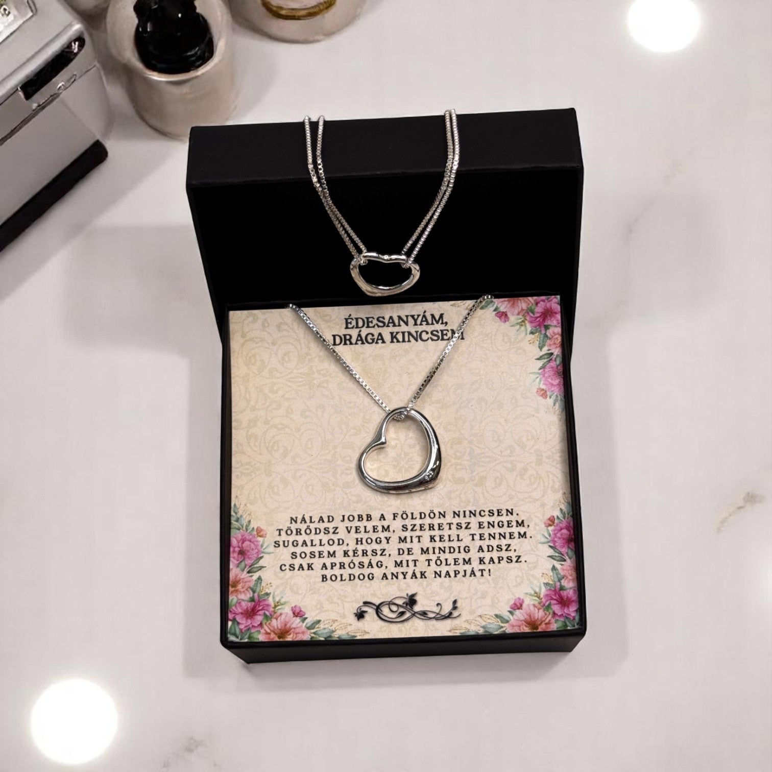 Édesanyám, drága kincsem -  Nálad jobb a földön nincsen - A19-Z13 - karkötő és nyaklánc egyben 😍