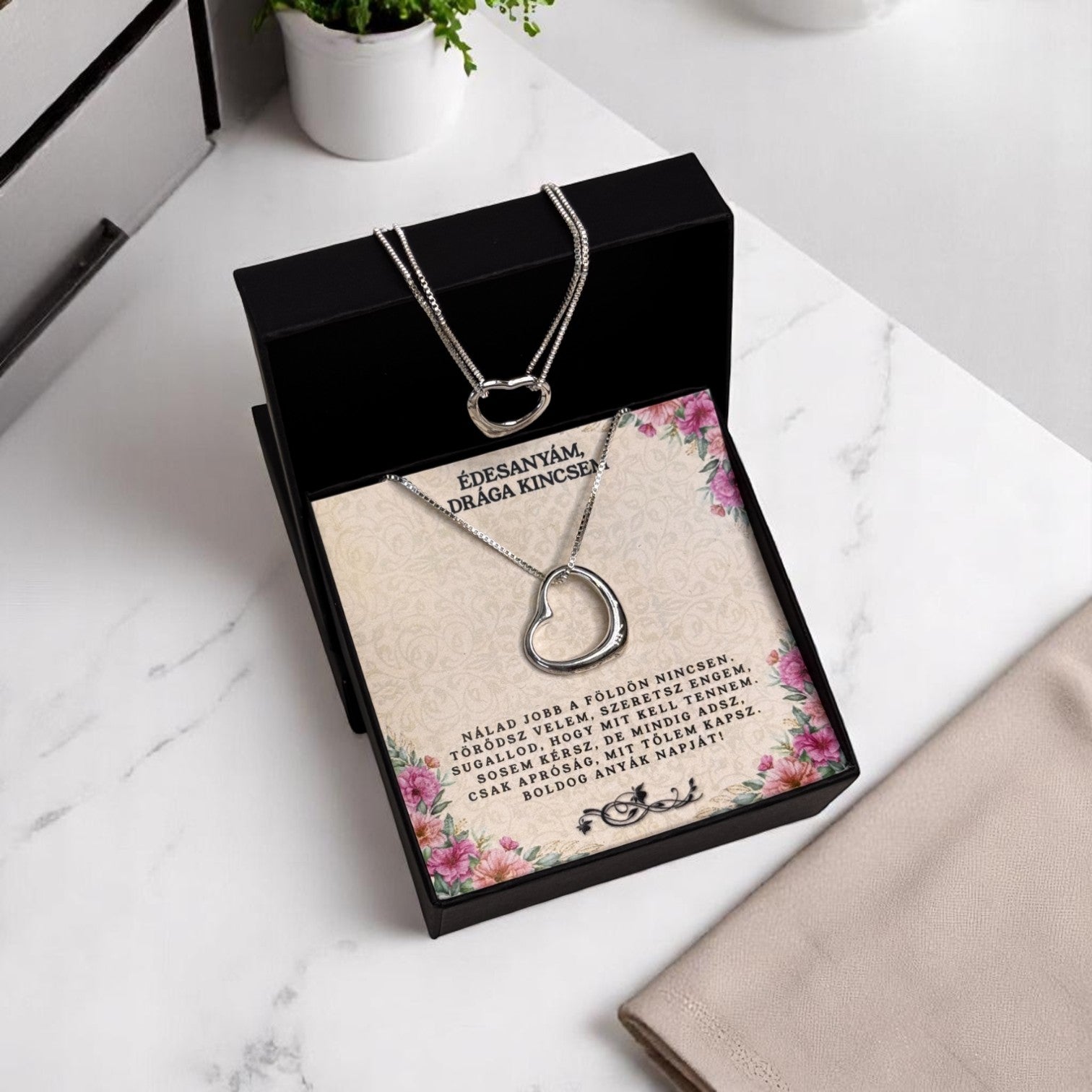 Édesanyám, drága kincsem -  Nálad jobb a földön nincsen - A19-Z13 - karkötő és nyaklánc egyben 😍