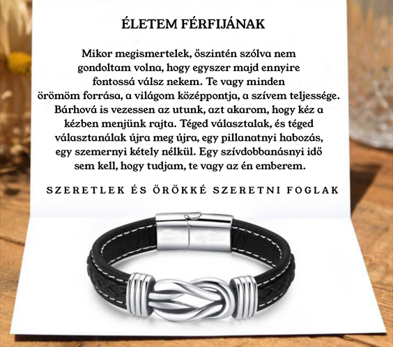 Bőr KARKÖTŐ❤ - ÉLETEM FÉRFIJÁNAK - A33-Z15