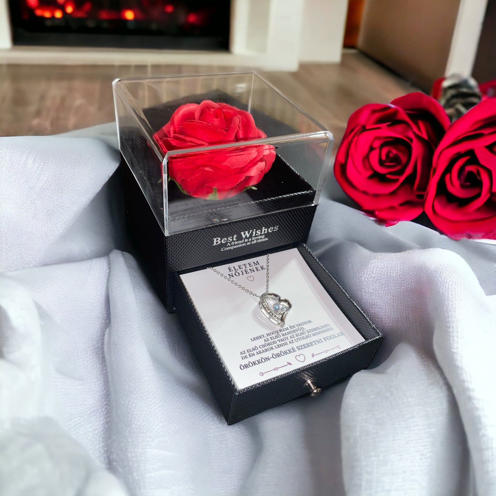 Életem nőjének❤️ - Mindennél jobban szeretlek - A13-Z06 - (fehérarany bevonattal)