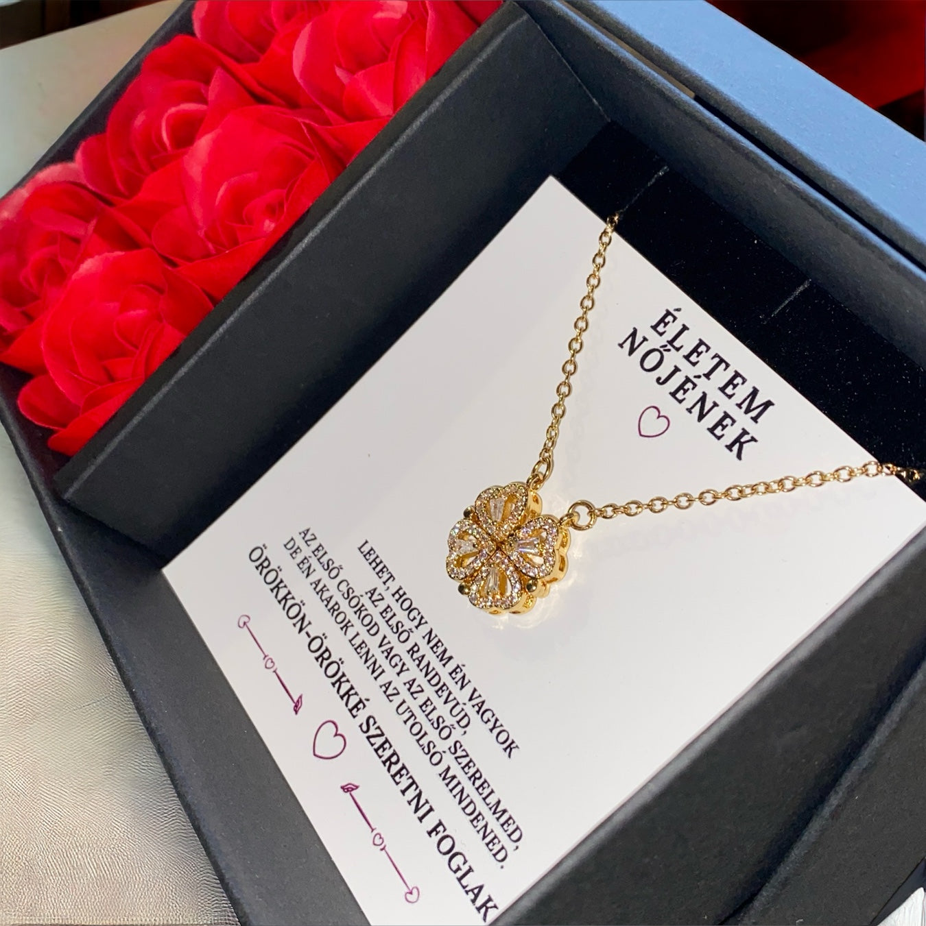 Életem nőjének ❤️ - Mindennél jobban szeretlek - A09-Z06- (arany bevonattal)