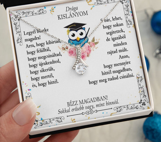 Drága Kislányom - Ballagási Nyaklánc - A12 - egyedinyaklanc.hu