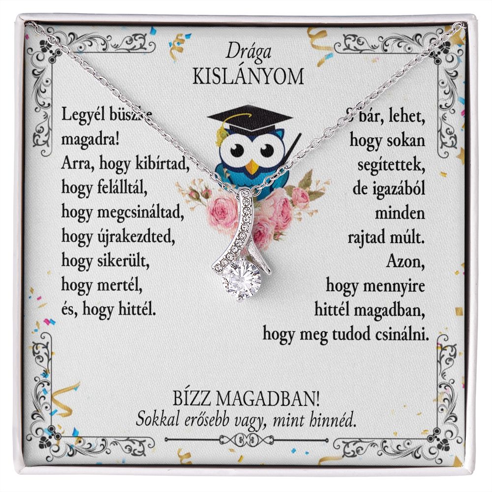 Drága Kislányom - Ballagási Nyaklánc - A12 - egyedinyaklanc.hu