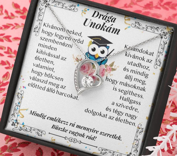 Drága Unokám - Ballagási Nyaklánc - egyedinyaklanc.hu