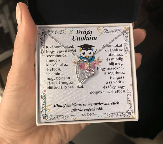 Drága Unokám - Ballagási Nyaklánc - egyedinyaklanc.hu