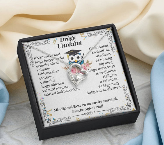 Drága Unokám - Ballagási Nyaklánc - egyedinyaklanc.hu