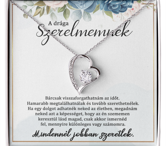 A drága szerelmemnek - Mindennél jobban szeretlek- A16-Z10 - (fehérarany bevonattal)