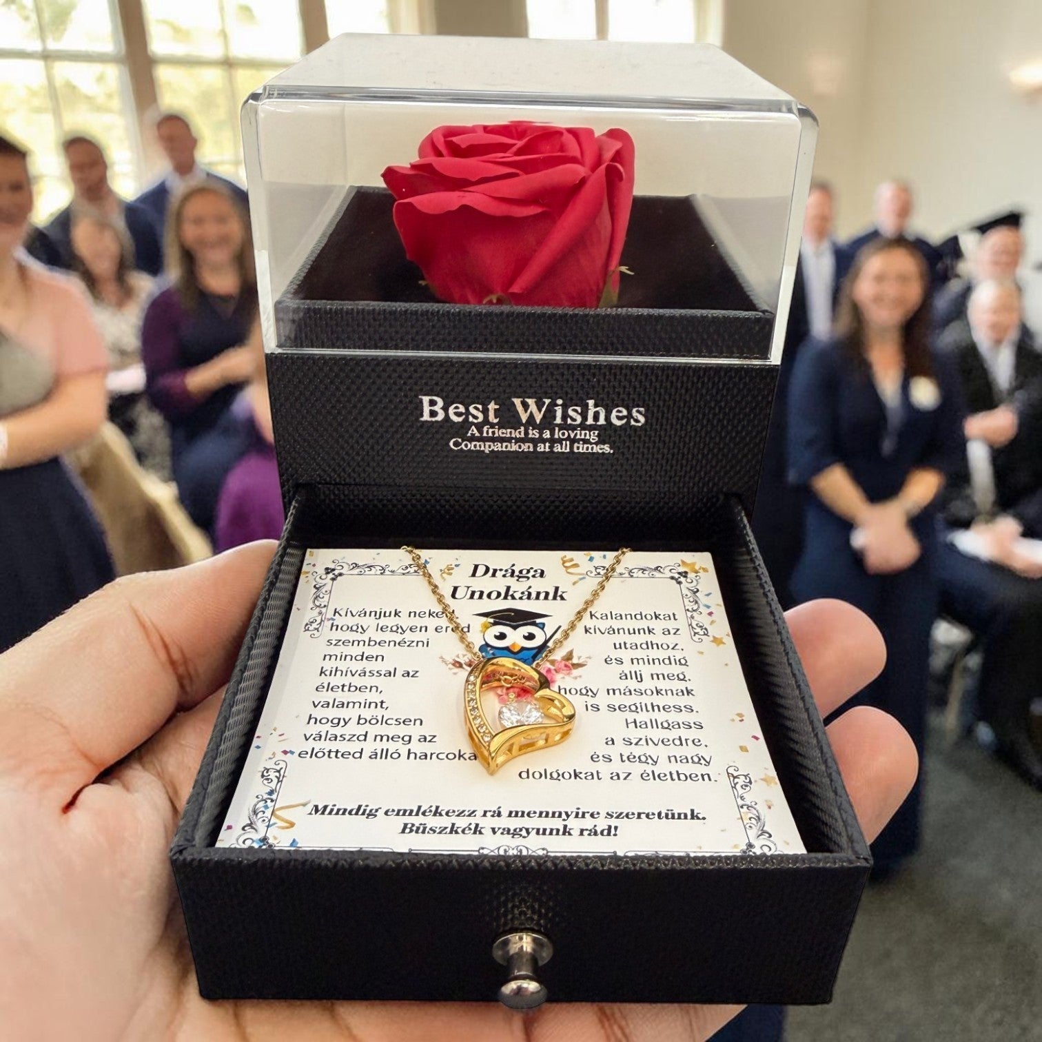 Unokánk, büszkék vagyunk rád – Arany Ballagási Nyaklánc 🎓💛 A56-Z01